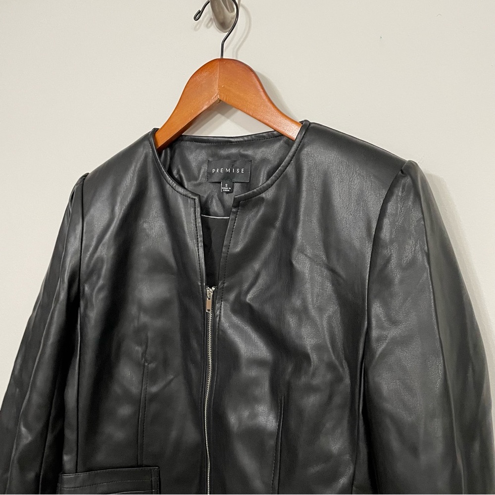 Premise Faux Leather Vegan Jacket NWOT - Picture 2 of 9